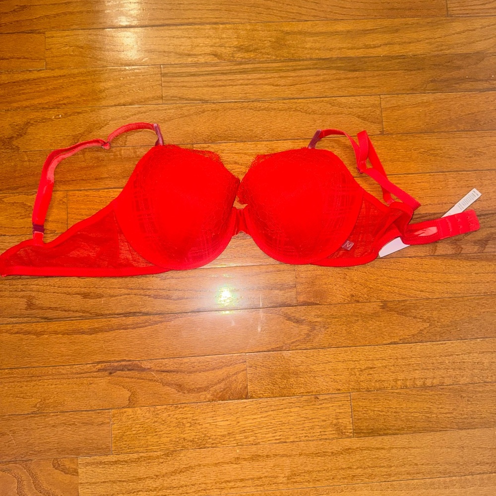 Victoria's Secret Red Lined Demi Bra